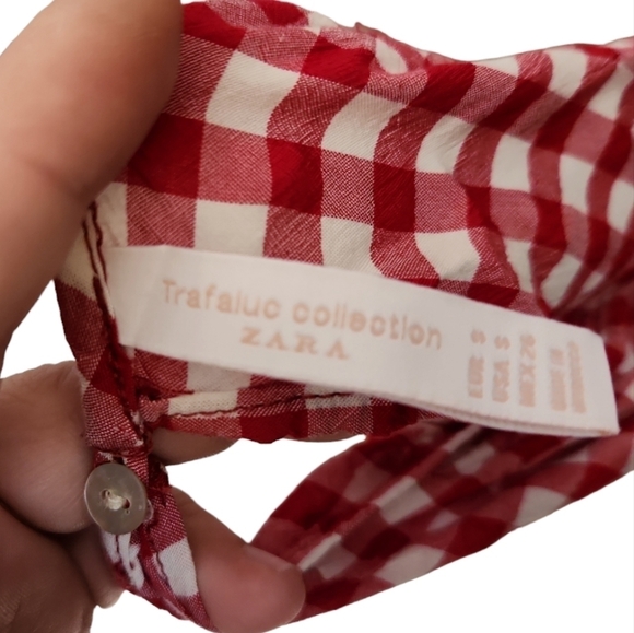 Zara Trafaluc Collection Red Gingham Halter Top - Picture 4 of 7